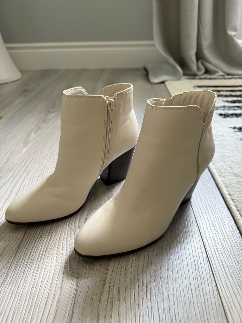 ALDO Cream Ankle Boots